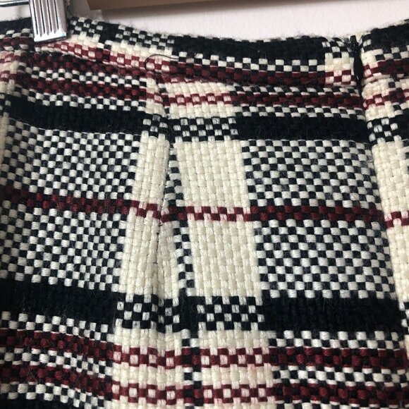 Pink Martini Plaid Pencil Wool Blend Skirt Small - Picture 3 of 10